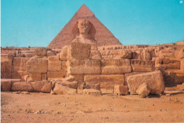 Giza - The Great Sphinx And Pyramid Of Kephire - Egito - Formato Grande Non Viaggiata - FE390 - Guiza