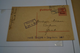 Courrier,envoi,guerre 14-18,RARE,Zone Des étapes,oblitération Militaire,occupation Allemande 1917 - OC38/54 Occupazione Belga In Germania