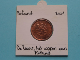 2001 - 5 Eurocent > De Leeuw - Het Wapen Van FINLAND ( Zie / Voir / See > DETAIL > SCANS ) FINLAND ! - Finlande