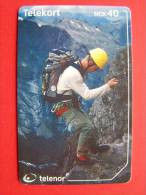 Chip Phone Card From Norway, Telenor, N-258, Alpinism, Climbing, Mountains - Norvège