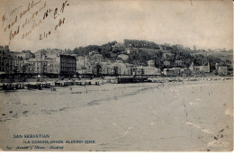 Espagne Pais Vasco San Sebastian Guipuzcoa La Concha Desde Alderdi Eder 1901 Baugé Tours - Guipúzcoa (San Sebastián)