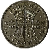Monnaie Royaume-Uni - 1950 - Half Crown George VI Cupronickel - K. 1/2 Crown