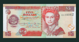 # # # Banknote Belize 5 Dollars 2002 (P-61) UNC # # # - Belice