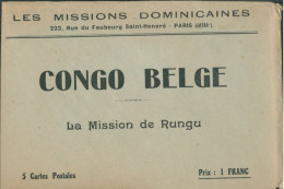 CONGO BELGE - La Mission De RUNGU - Les Missions DOMINICAINES - Série De CINQ Cartes Postales - Belgisch-Congo