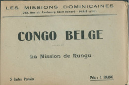 CONGO BELGE - La Mission De RUNGU - Les Missions DOMINICAINES - Série De CINQ Cartes Postales - Congo Belga