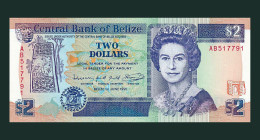 # # # Banknote Belize 2 Dollars 1991(P-52) UNC # # # - Belice