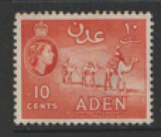 Aden  1953  SG  51  10c  Vermillion  Mounted Mint - Aden (1854-1963)