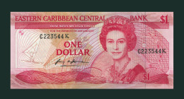 # # # Banknote Ostkaribik (Eastern Caribbean) 1 Dollar (P-13) UNC # # # - East Carribeans