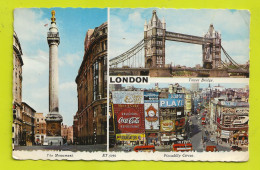 Londres London Tower Bridge Piccadilly Circus VOIR ZOOM PUB Coca Cola Wriclet's Guinness Time AIR INDIA Skol Dunlop - Piccadilly Circus