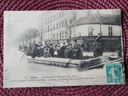 Paris , Les Innondations , Crue De La Seine 1910 , Fallieres Millerand Lepine - Paris Flood, 1910