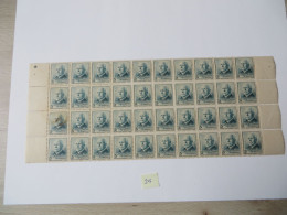 Feuille De 40 Timbres Du Maréchal Pétain - Feuilles Complètes