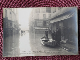 Paris , Les Innondations , Crue De La Seine 1910 , Carte Photo , Quartier Maubert - La Crecida Del Sena De 1910