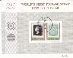 Norway 1990 - The 150th Anniversary Of The World's First Postage Stamp Used - Usados