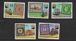 COTE D'IVOIRE 1979  ROWLAND HILL  YVERT N°504/508 NEUF MNH** - Rowland Hill