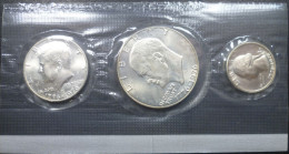 Stati Uniti D'America - ¼ + ½ + 1 Dollaro 1976 S - Bicentenario Degli Stati Uniti - KM# 204a-205a-206a - 1971-1978: Eisenhower