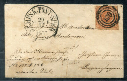 DÄNEMARK - Nr.4 Mit Nr.-Stpl. "190" Und Ship Mail "DAMPSK.POST-SPED" Auf Brief - DENMARK / DANEMARK - Cartas & Documentos