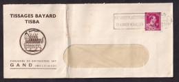 DDFF 586 -- Enveloppe TP Surcharge Locale Moins 10 % GENT 1946 - Perfo T.B., Entete Tissage Bayard ( Position 3) - 1934-51