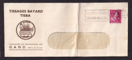 DDFF 587 -- Enveloppe TP Surcharge Locale Moins 10 % GENT 1946 - Perfo T.B., Entete Tissage Bayard ( Position 4) - 1934-51