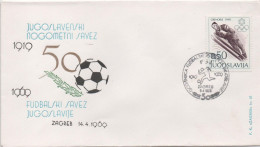 Yugoslavia, Football, 50th Anniversary Of Yugoslav Football Federation - Cartas & Documentos