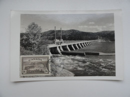 CARTE MAXIMUM CARD BARRAGE HYDRAULIQUE ST MAURICE QUEBEC CANADA - Cartoline Maximum