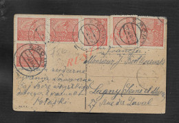 CPA TIMBRES  POLOGNE , UKRAINE LWOW ULICA LEONA SAPIEHY , Lviv , LEMBERG SAPIECHAGASSE LEONA Mr BORT ? LAGNY SUR MARNE : - Lettres & Documents