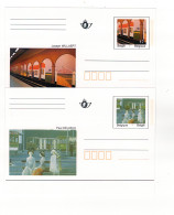 1997 - Deux Cartes Postales Illustrées Par Des Oeuvres D'art Du Métro Bruxellois (J. Willaert Et P.Delvaux). - Erinnerungskarten – Gemeinschaftsausgaben [HK]