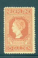 Nederland 1913 Jubileumzegel 10 Gulden NVPH 101 Postfris Met Plakkerspoor En Kleine Gebreken (tanding, Diagonale Streep) - Unused Stamps