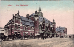 Lübeck , Neuer Haupt Bahnhof (Stempel: Lübeck 1908) - Luebeck