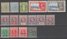 VIRGIN ISLANDS - 1883/1935 - YVERT N° 12+14+20+28/33+37/38+61+67/68 * MH FILIGRANE CA  - COTE 2020 = 62.5 EUR - Iles Vièrges Britanniques