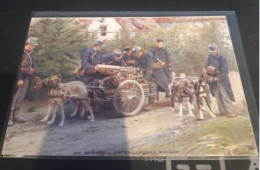 Carte Postale     Belges   VOITURE CHIENS  Mitrailleuses - Ambachten