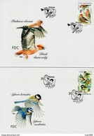 2020 : 2 FDC Les Oiseaux Chanteurs  : Pinson Mésange Chardonneret Gros-bec Song Birds Tits And Finches - FDC