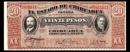 # # # Ältere Banknote Mexico 20 Pesos 1914 Chihuahua UNC # # # - Mexiko