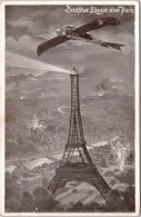 Deutscher Flieger über Paris (Schöner Stempel: Freiburg-Güntherstal (Breisgau) 1915) - Andere & Zonder Classificatie