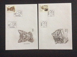 2 FDC Yvert 1016/1017 CZ 2022  Chatons Cat Chat Du Bengale Et Chat Persans - FDC