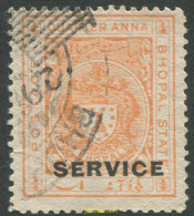 662234 USED BHOPAL 1932 SELLOS DE SERVICIO, (LEYENDA:-BHOPAL STATE/GOV), SOBRECARGA -SERVICE- - Bhopal