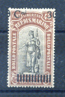 1924 SAN MARINO N.103 MNH **, Francobollo Della Serie Pro Combattenti Sovrastampato 30c. Su 45c. - Ongebruikt