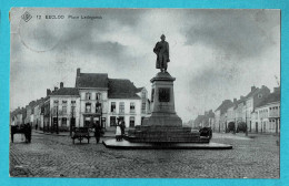 * Eeklo - Eecloo (Oost Vlaanderen) * (SBP, Nr 12) Place Ledeganck, Statue, Monument, Animée, Estaminet Eccermont - Eeklo