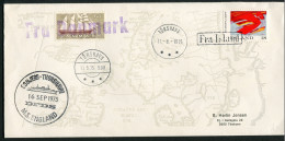 1975 Iceland Denmark Faroe Islands, Esbjerg - Thorshavn DFDS M.S. England Ship Paquebot "Fra Island" "Fra Danmark" Cover - Färöer Inseln