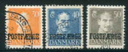 DENMARK 1945 Parcel Post Overprint On King Christian X Definitives Used.  Michel 28-30 - Parcel Post