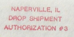 USA 1990s Cover Fragment Meter Stamp Hasler Slogan Naperville Illinois Drop Shipment Authorization # 3 Bulk Rate - Storia Postale