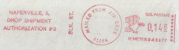 USA 1990s Cover Fragment Meter Stamp Hasler Slogan Naperville Illinois Drop Shipment Authorization # 3 Bulk Rate - Lettres & Documents