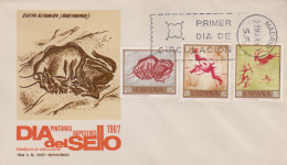 Enveloppe  FDC  1er   Jour    ESPAGNE    Peintures  Rupestres    1967 - Préhistoire