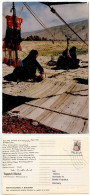 Iran 1994 Postcard Two Ghashghayi Women Weaving A Carpet In A Tent; 200r Roses Stamp - Iran