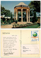 Iran 1992 Postcard Shiraz Hafez Tomb; 100r. 1st International Conference Of Seismology And Earthquake Engineering Stamp - Iran