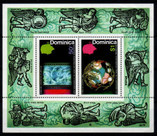 Dominica 1973, Scott 354a, MNH, Sheet, Meteorology, Cosmos, Map - Dominique (1978-...)