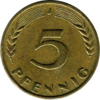 Germany - 1966 - KM 107 - 5 Pfennig - Mintmark "J" - Hamburg - VF+ - 5 Pfennig