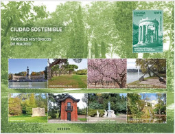 Spain Spagna España 2023 - Sustainable City - Historic Parks In Madrid - Miniature Sheet Mnh** - 2023