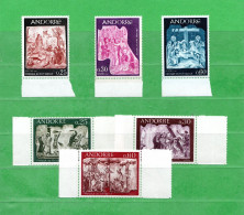 (Riz) Andorra Francese**- 1967-1968 - TABLEAUX. Yv. 184-185-186-191-192-193. MNH** - Années Complètes