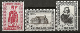 ISLANDE: **, N° YT 258 à 260, Série, TB - Neufs