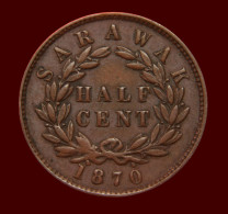 Sarawak 1870 Half Cent VF - Andere - Azië